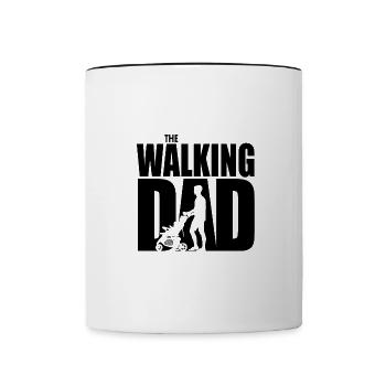 Walking Dad - Funny Sayings, cadeau pour les pères - Mug contrasté - blanc/noir - Devant