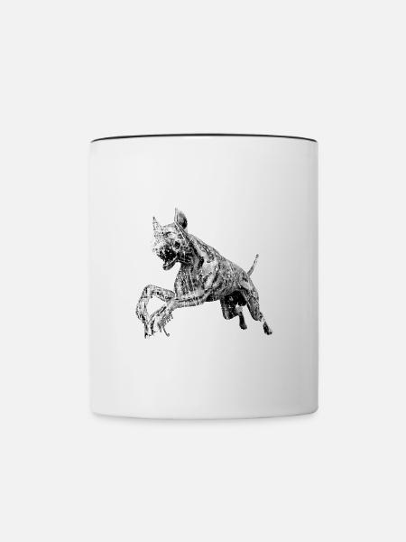 Der Angriffslustige - Tasse zweifarbig - Weiß/Schwarz