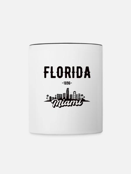 Miami Florida Heimat Geschenk - Tasse zweifarbig - Weiß/Schwarz