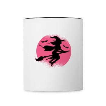 Die Chef Hexe - Tasse zweifarbig - Weiß/Schwarz - Vorne