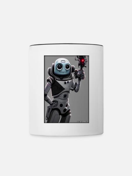 Roboter Zukunft Technik Wissenschaft Android - Tasse zweifarbig - Weiß/Schwarz