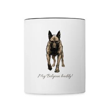 Belgian Buddy - Tasse zweifarbig - Weiß/Schwarz - Vorne