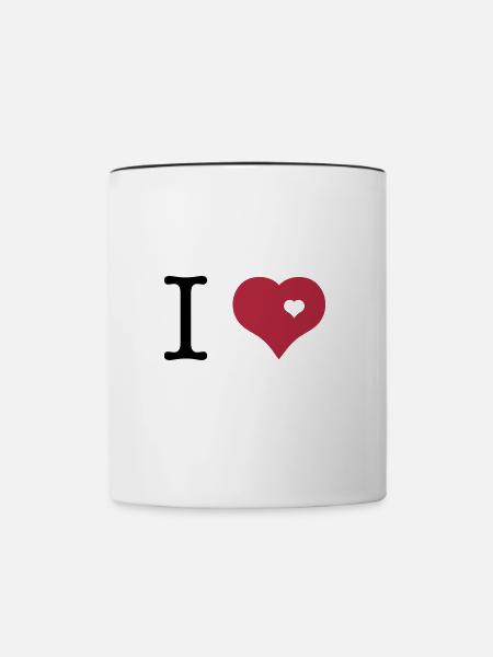 i love - Contrasting Mug - white/black