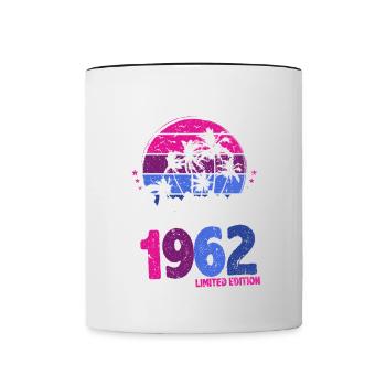 1962 Vintage 60e anniversaire rétro Vintage - Mug contrasté - blanc/noir - Devant