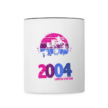 2004 Anniversaire Né En 2004 Rétro Millésime - Mug contrasté - blanc/noir - Devant
