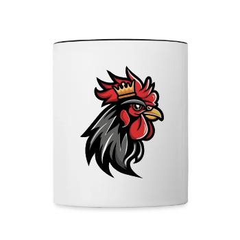 Rooster Crown - Contrasting Mug - white/black - Front