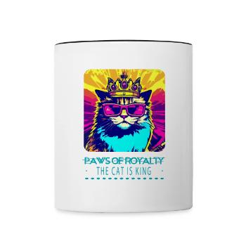 Katzenkönig: Zauberhafte Weisheit - Tasse zweifarbig - Weiß/Schwarz - Vorne