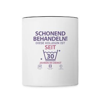 30 jähriges Jahre Dienstjubiläum firmenjubiläum - Tasse zweifarbig - Weiß/Schwarz - Vorne