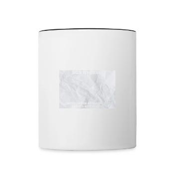 Es ist mein Geburtstagsschild Mein Autogramm-Shirt - Tasse zweifarbig - Weiß/Schwarz - Vorne