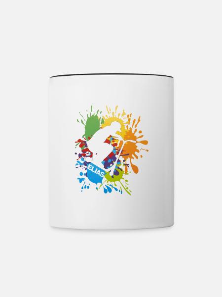 Elias Roller - Tasse zweifarbig - Weiß/Schwarz