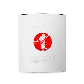 Basketball Japan Japanisch Schrift Schriftzeichen - Tasse zweifarbig - Weiß/Schwarz - Vorne