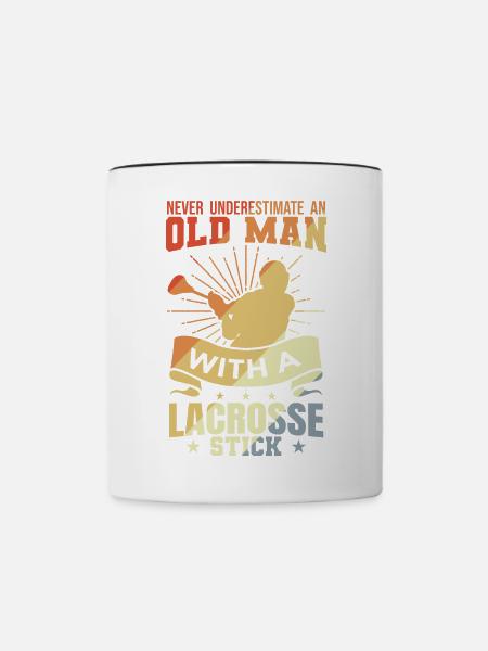 Lacrosse Großvater - Tasse zweifarbig - Weiß/Schwarz