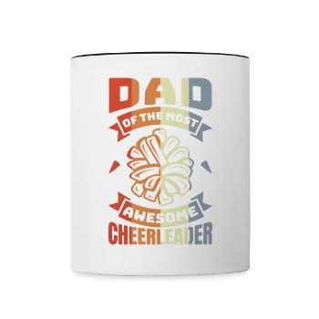 Père de la pom-pom girl la plus fantastique - Mug contrasté - blanc/noir - Devant