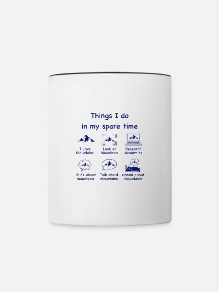 Bergliebhaber (blau) - Tasse zweifarbig - Weiß/Schwarz