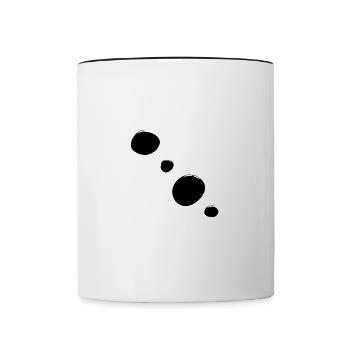Formes Cercles Cercle Symbole - Mug contrasté - blanc/noir - Devant