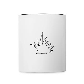 grass symbol natur pflanze - Tasse zweifarbig - Weiß/Schwarz - Vorne