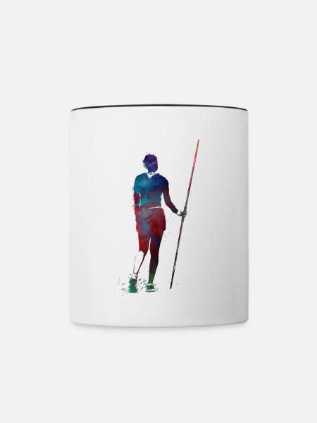 Speerwurf #sport #javelinthrow - Tasse zweifarbig - Weiß/Schwarz