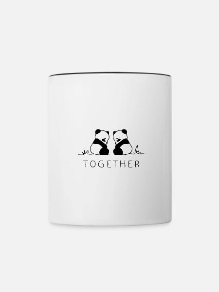 Together - Tasse zweifarbig - Weiß/Schwarz