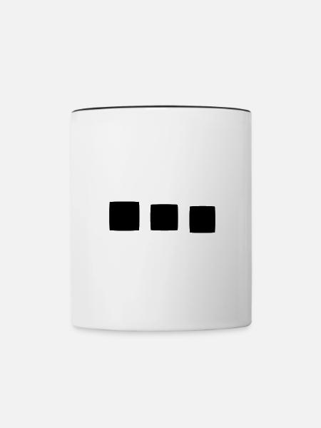 Quadrat viereck formen - Tasse zweifarbig - Weiß/Schwarz