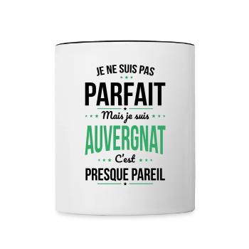 Je ne suis pas parfait mais je suis Auvergnat - Mug contrasté - blanc/noir - Devant