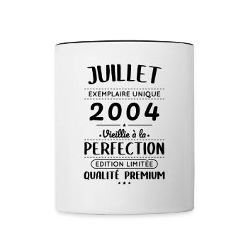 20th Anniversary - July 2004 Perfection - Contrasting Mug - white/black - Front