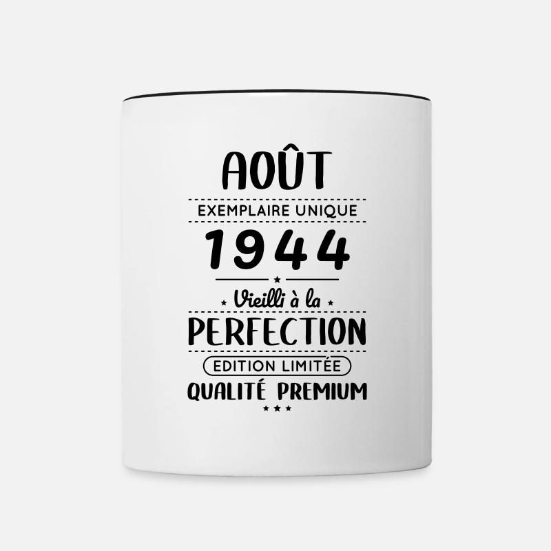 80th Anniversary - August 1944 Perfection - Contrasting Mug - white/black