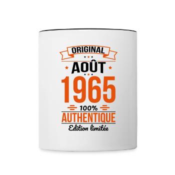 60. Jahrestag - Original - August 1965 - Tasse zweifarbig - Weiß/Schwarz - Vorne