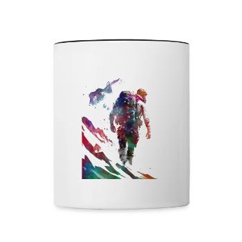 Mountaineer Climbing Sport Art #mountaineer #climb - Contrasting Mug - white/black - Front