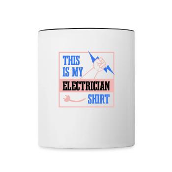 Circuits de tension Electrician Work Electronic - Mug contrasté - blanc/noir - Devant
