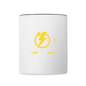 Voltage Circuits Electro Electrician Craftsmen - Contrasting Mug - white/black - Front
