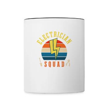 Electrician Squad Hobby Worker Electronic - Mug contrasté - blanc/noir - Devant