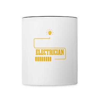 Elektriker Spannungskreise Craftsman Electro - Tasse zweifarbig - Weiß/Schwarz - Vorne