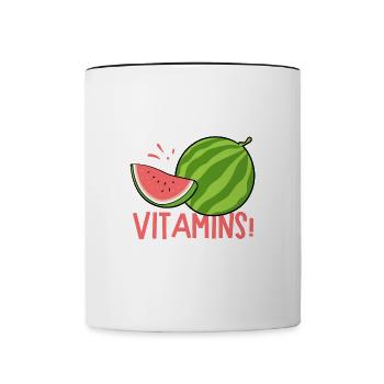 Gimme Vitamins Ironic Tropical - Tasse zweifarbig - Weiß/Schwarz - Vorne