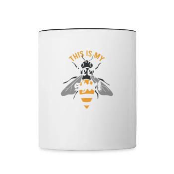 Beekeeper Honey Wildlife Nature Beekeeping - Contrasting Mug - white/black - Front