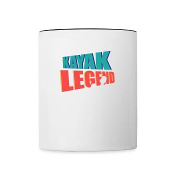 Kayak Legend Canoë-kayak Sports nautiques - Mug contrasté - blanc/noir - Devant