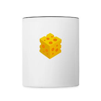 Vous pensez à la fabrication de fromages Delicious - Mug contrasté - blanc/noir - Devant