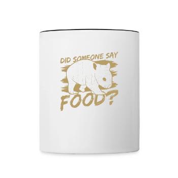 Quelqu'un dit « faim de nourriture », proverbe - Mug contrasté - blanc/noir - Devant