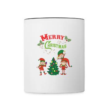 Christmas Elf Elf Christmas Christmas Xmas - Contrasting Mug - white/black - Front