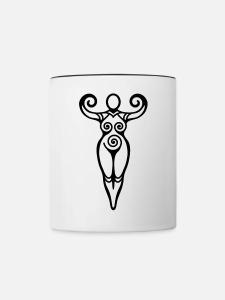 goddess - Tasse zweifarbig - Weiß/Schwarz