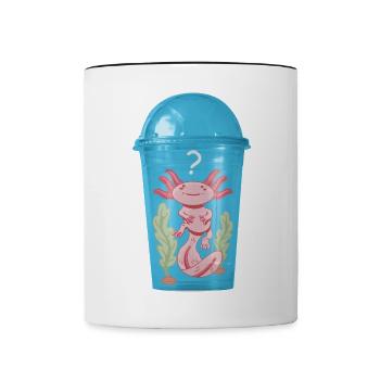Poisson Ocelot dans un gobelet en plastique - Mug contrasté - blanc/noir - Devant