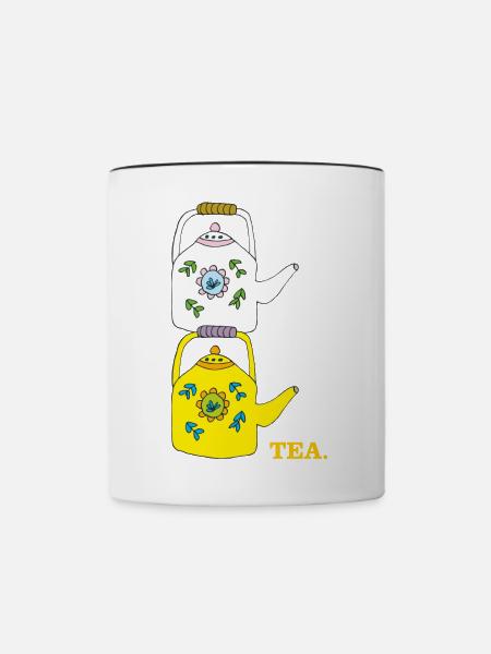 tea - Tasse zweifarbig - Weiß/Schwarz