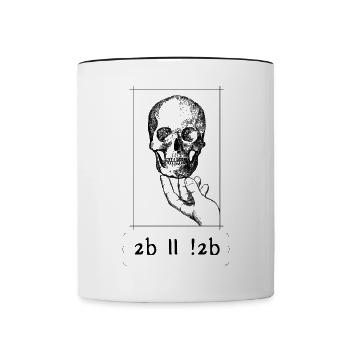Être ou ne pas être - Mug contrasté - blanc/noir - Devant