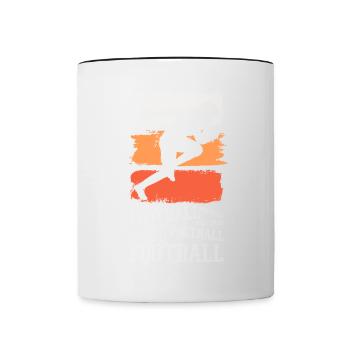 American Football Spieler Vintage Retro USA Sport - Tasse zweifarbig - Weiß/Schwarz - Vorne