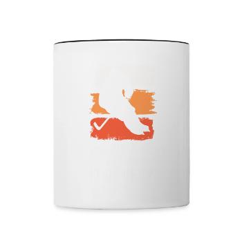 Eishockey Eishockeyspieler Spieler Vintage Retro - Tasse zweifarbig - Weiß/Schwarz - Vorne