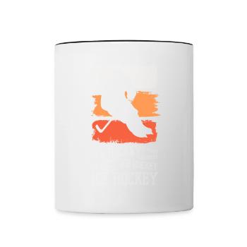 Eishockey Eishockeyspieler Spieler Vintage Retro - Tasse zweifarbig - Weiß/Schwarz - Vorne