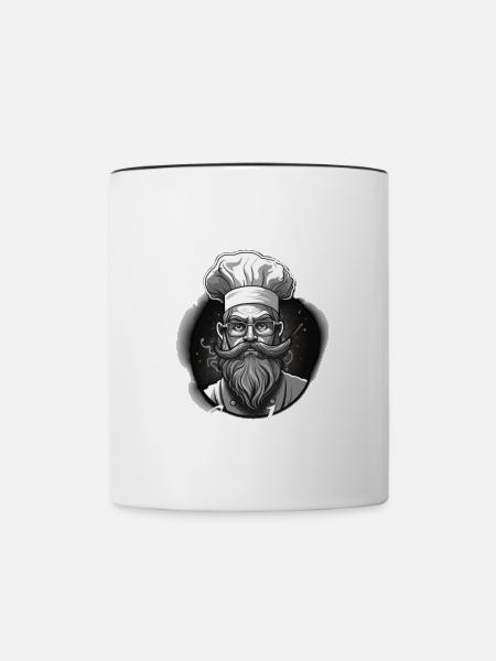 Chef for life weiß - Tasse zweifarbig - Weiß/Schwarz