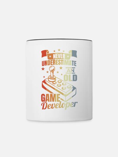 Spielentwickler Opa - Tasse zweifarbig - Weiß/Schwarz