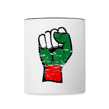 Bulgarien Flagge Faust used - Tasse zweifarbig - Weiß/Schwarz - Vorne
