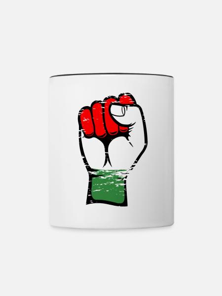 Ungarn Flagge Faust used - Tasse zweifarbig - Weiß/Schwarz