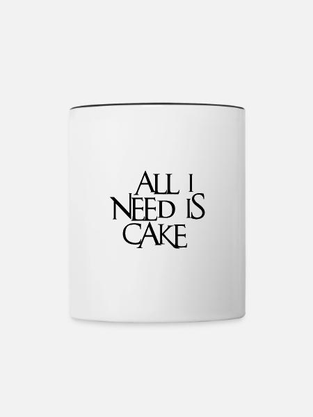 Kuchen - Tasse zweifarbig - Weiß/Schwarz